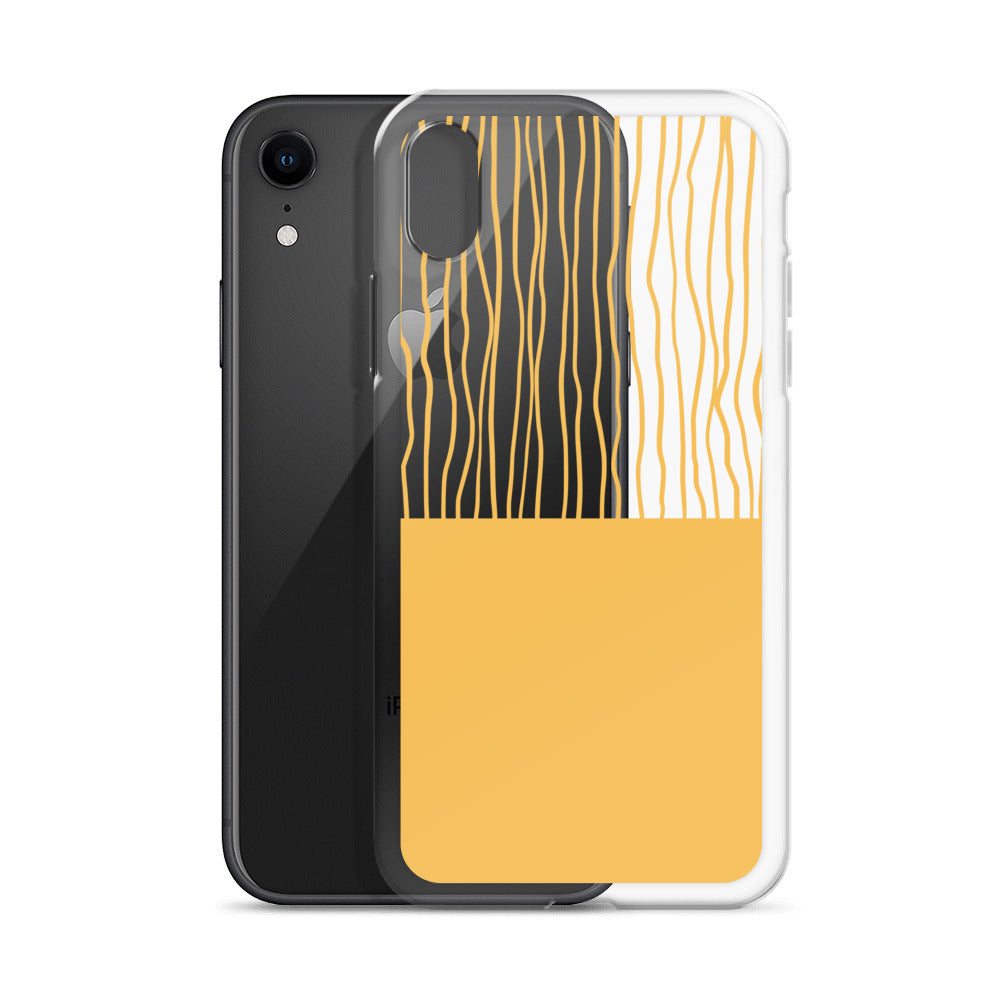 Yellow Mid Century Modern iPhone Case - HypeSheriff