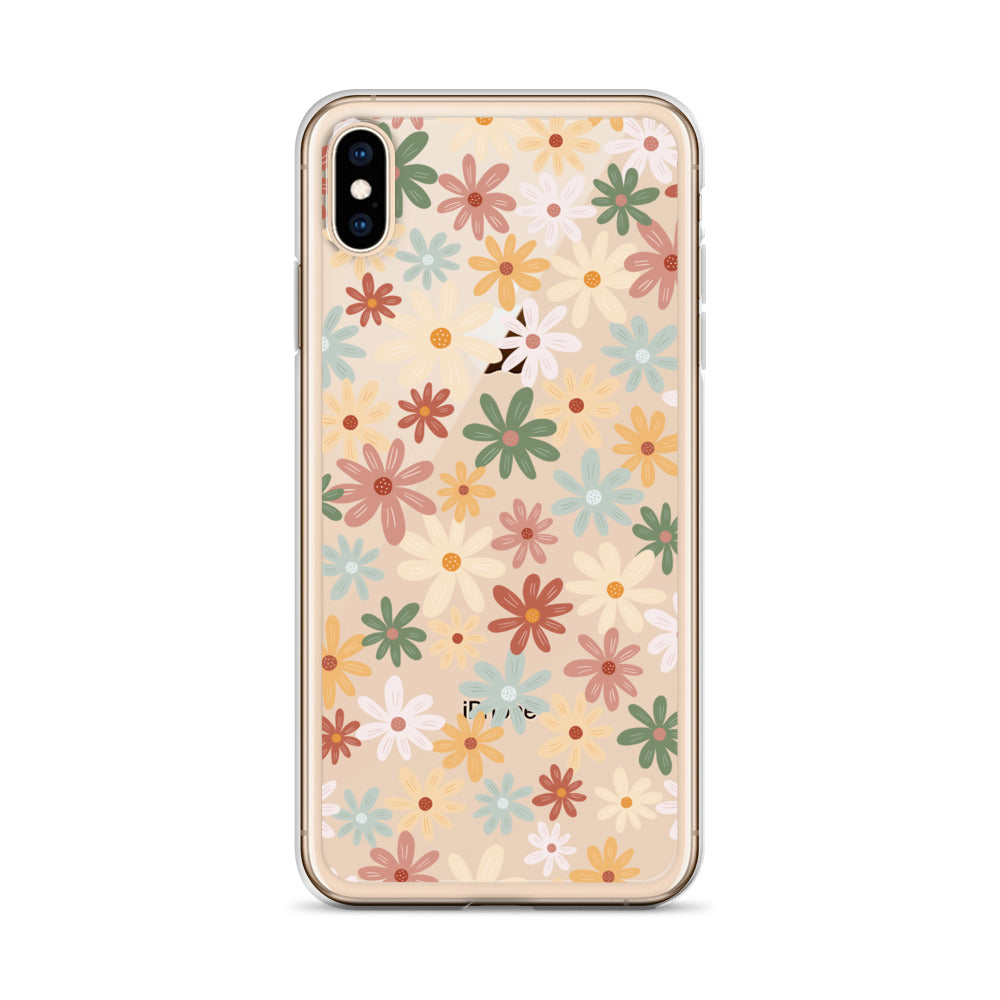 Vintage Floral Clear iPhone Case - HypeSheriff