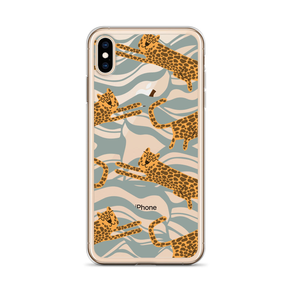 Leopard Race - blue iPhone Case - HypeSheriff