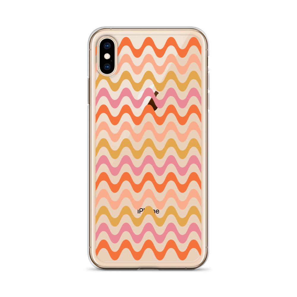 Retro Wavy iPhone Clear Case - HypeSheriff