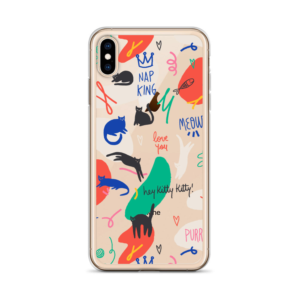 Funny Cartoon Cat iPhone Case - HypeSheriff