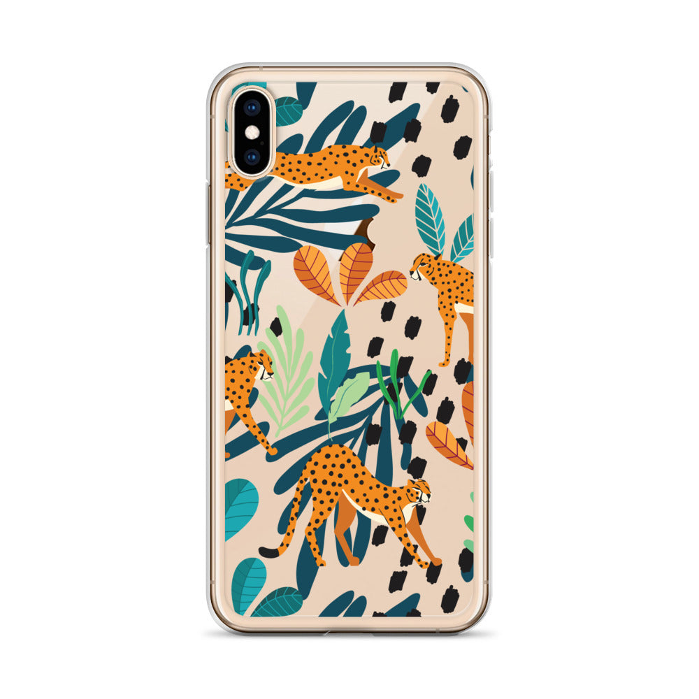 Jungle Cheetah iPhone Clear Case - HypeSheriff