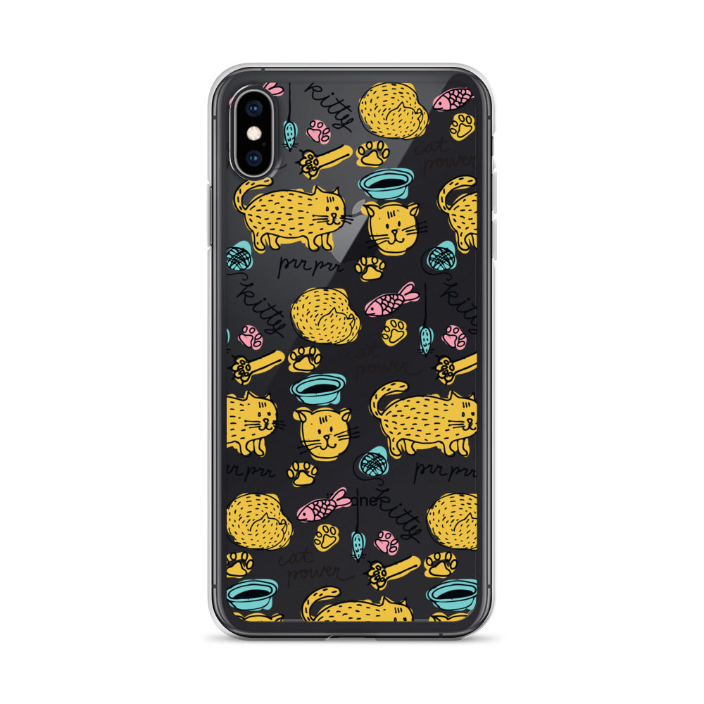 Funny Cat Pattern iPhone Case - HypeSheriff