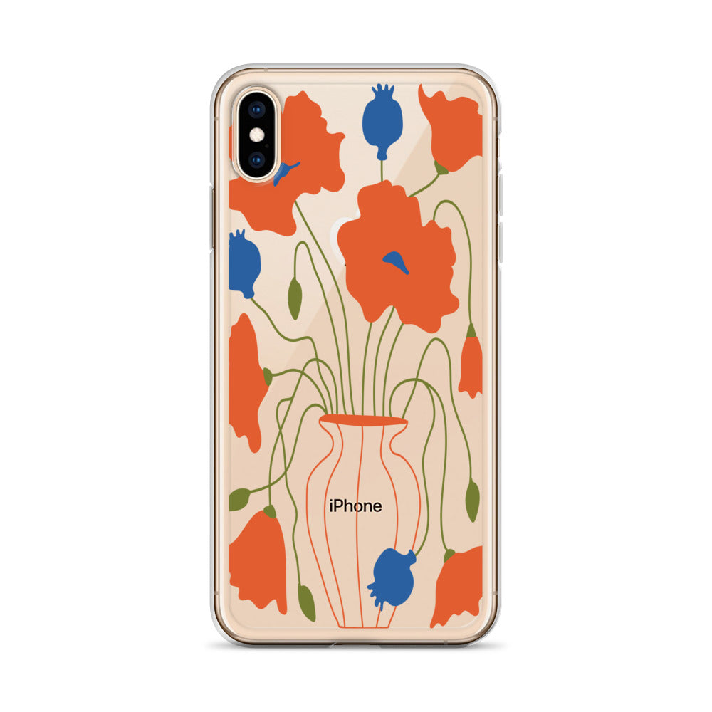Danish Design Poppies Flower iPhone Case - HypeSheriff