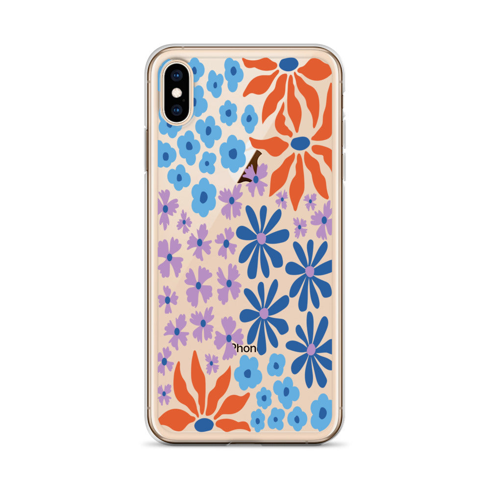 Retro Flowers Botanical Pattern iPhone Case - HypeSheriff