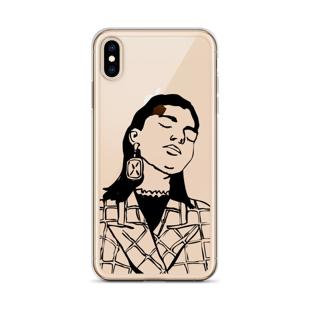 Fashion Woman Black Ink iPhone Case - HypeSheriff