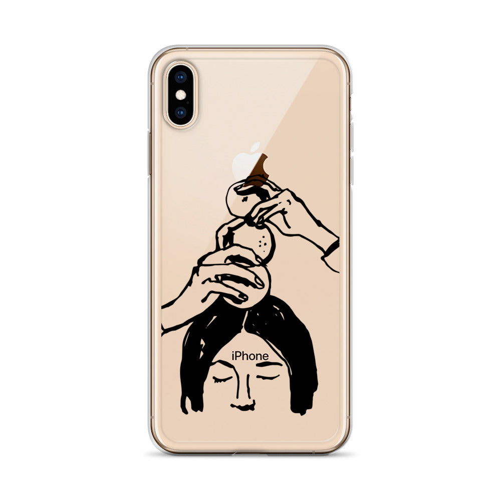Black Ink Woman Eclectic iPhone Case - HypeSheriff