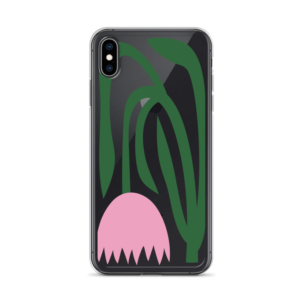 Big Abstract Flower Clear iPhone Case - HypeSheriff
