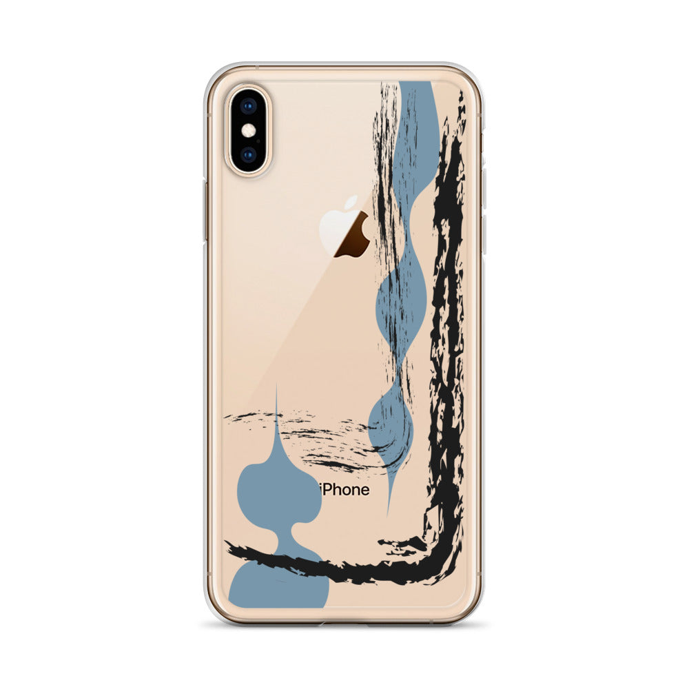 Modern Abstract Black Brushes iPhone Case - HypeSheriff