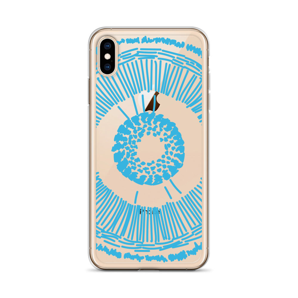70s Psychodelic Eye Hippie Blue iPhone Case - HypeSheriff