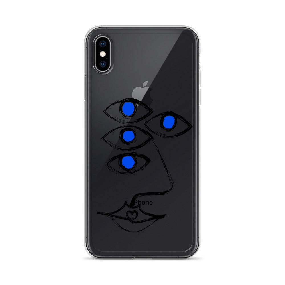Retro Psychodelic Funny Face iPhone Case - HypeSheriff