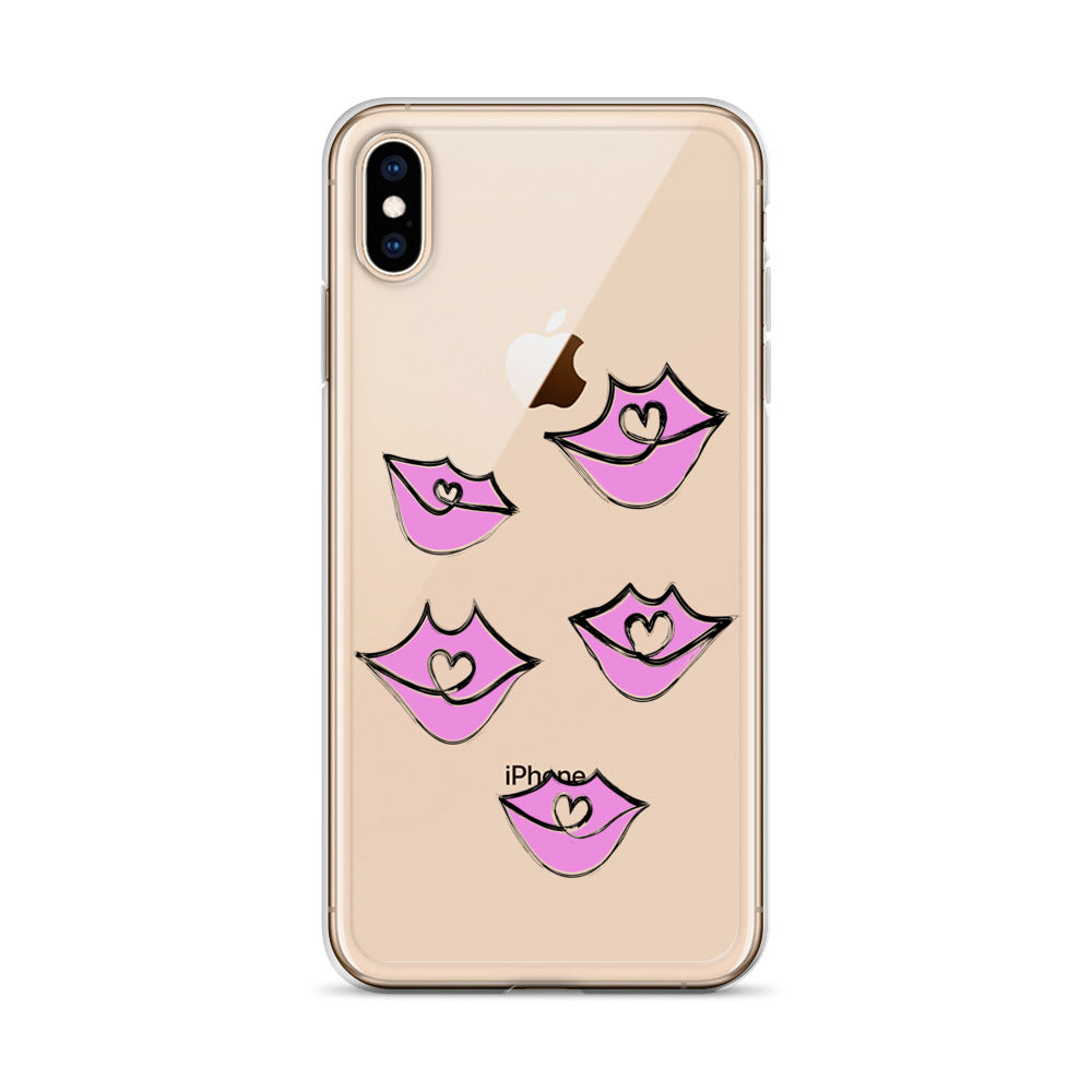 Pink Love Lips iPhone Case - HypeSheriff
