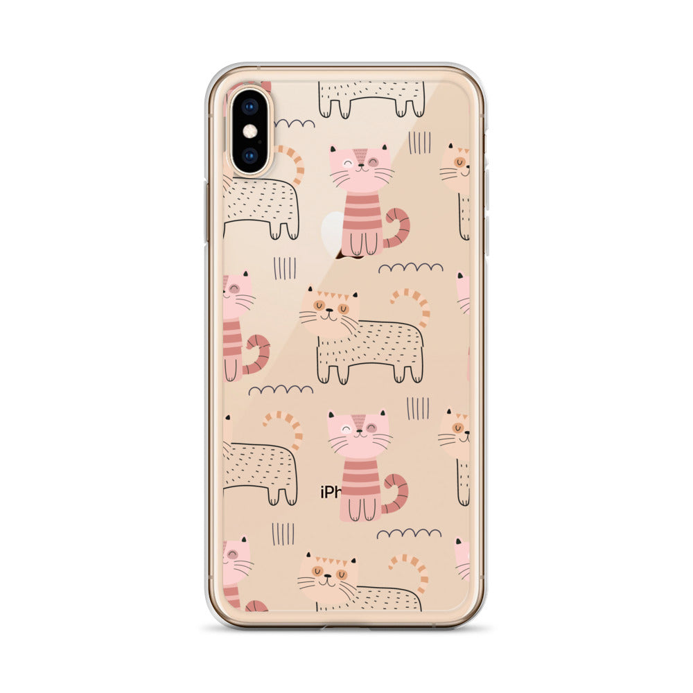 Funny Cats Pattern iPhone Case - HypeSheriff