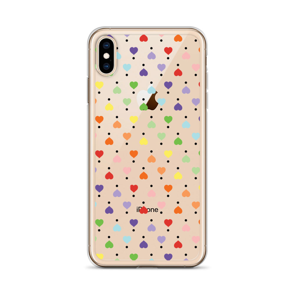 Tiny Colorful Rainbow Heart iPhone Case - HypeSheriff