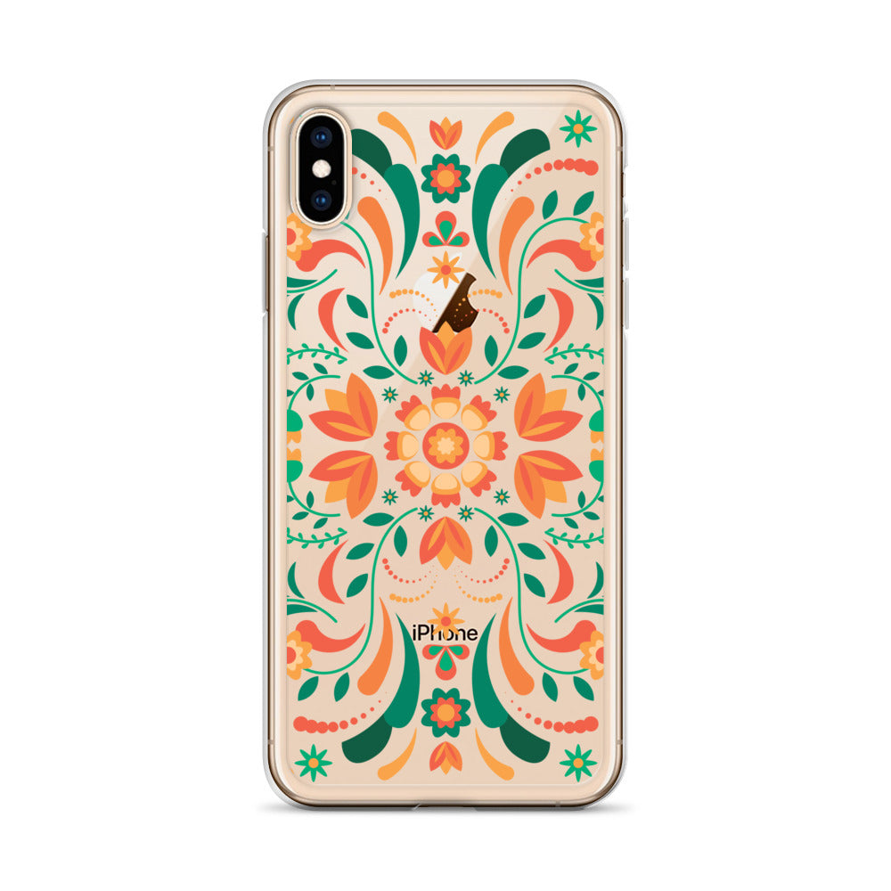 Floral Mexican Clear iPhone Case - HypeSheriff