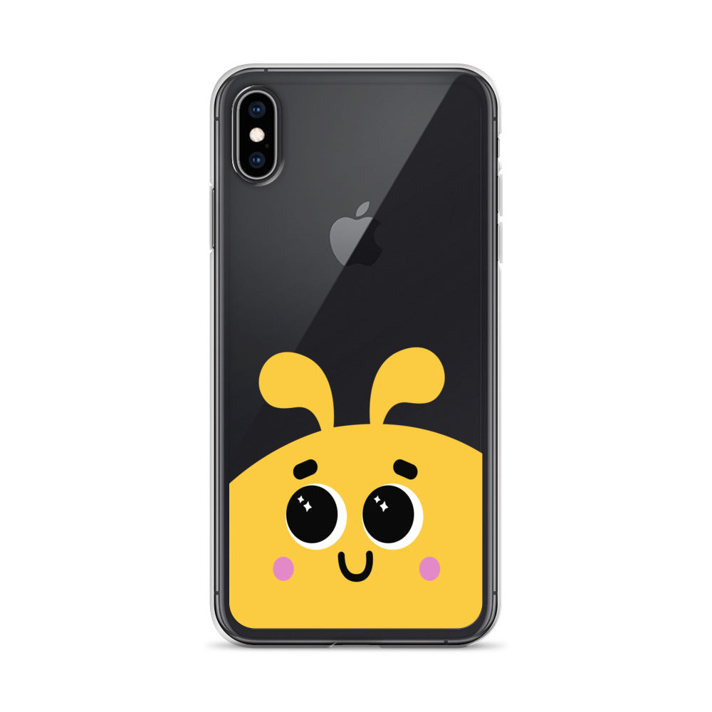 Yellow Happy Tiny Monster iPhone Case - HypeSheriff