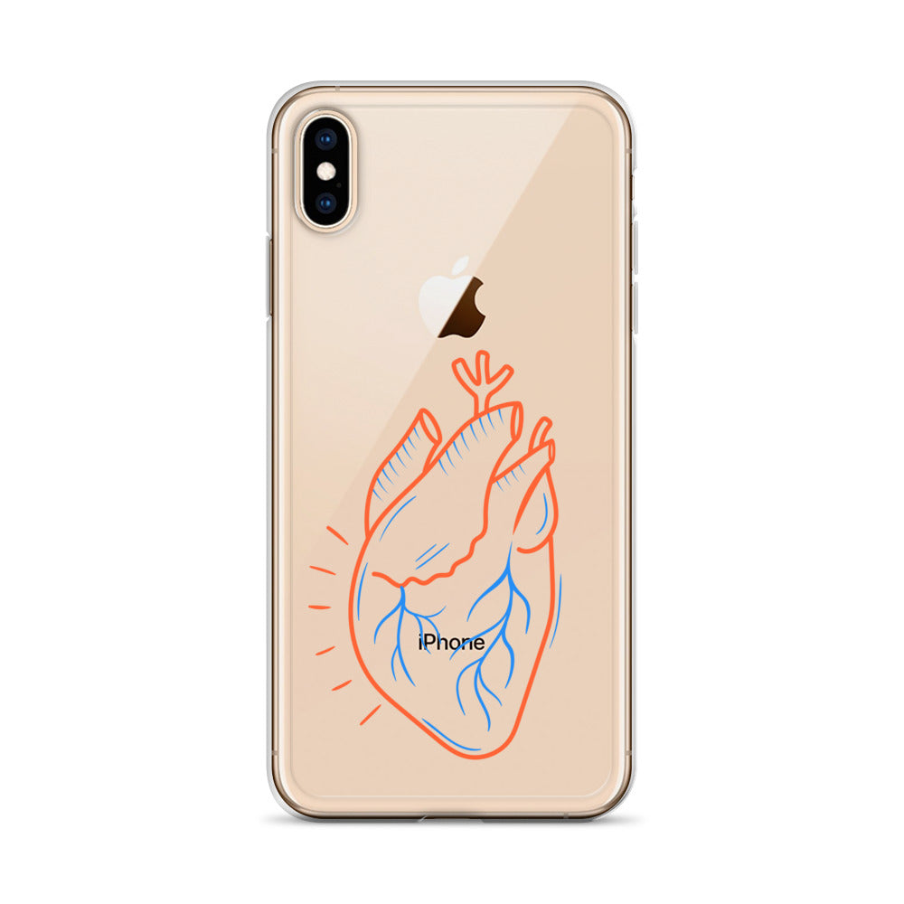 Minimalist Line Art Heart iPhone Case - HypeSheriff