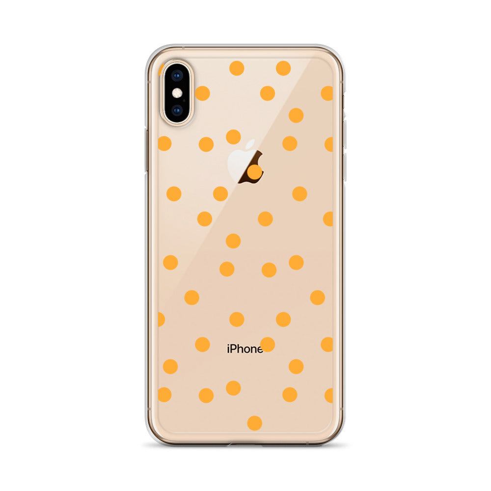 Yellow Minimalist Polka Dots Pattern iPhone Case - HypeSheriff