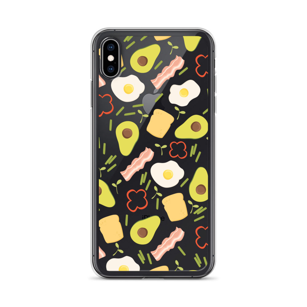 Bacon Fried Eggs Pattern iPhone Case - HypeSheriff