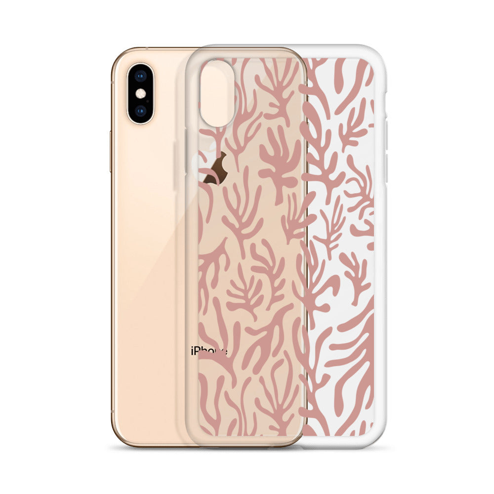 Pink Leaves iPhone Case - HypeSheriff
