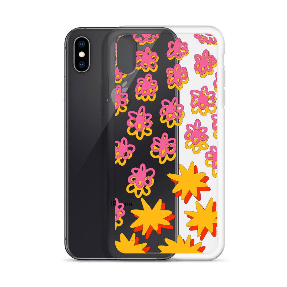 Retro Floral 70s iPhone Case - HypeSheriff