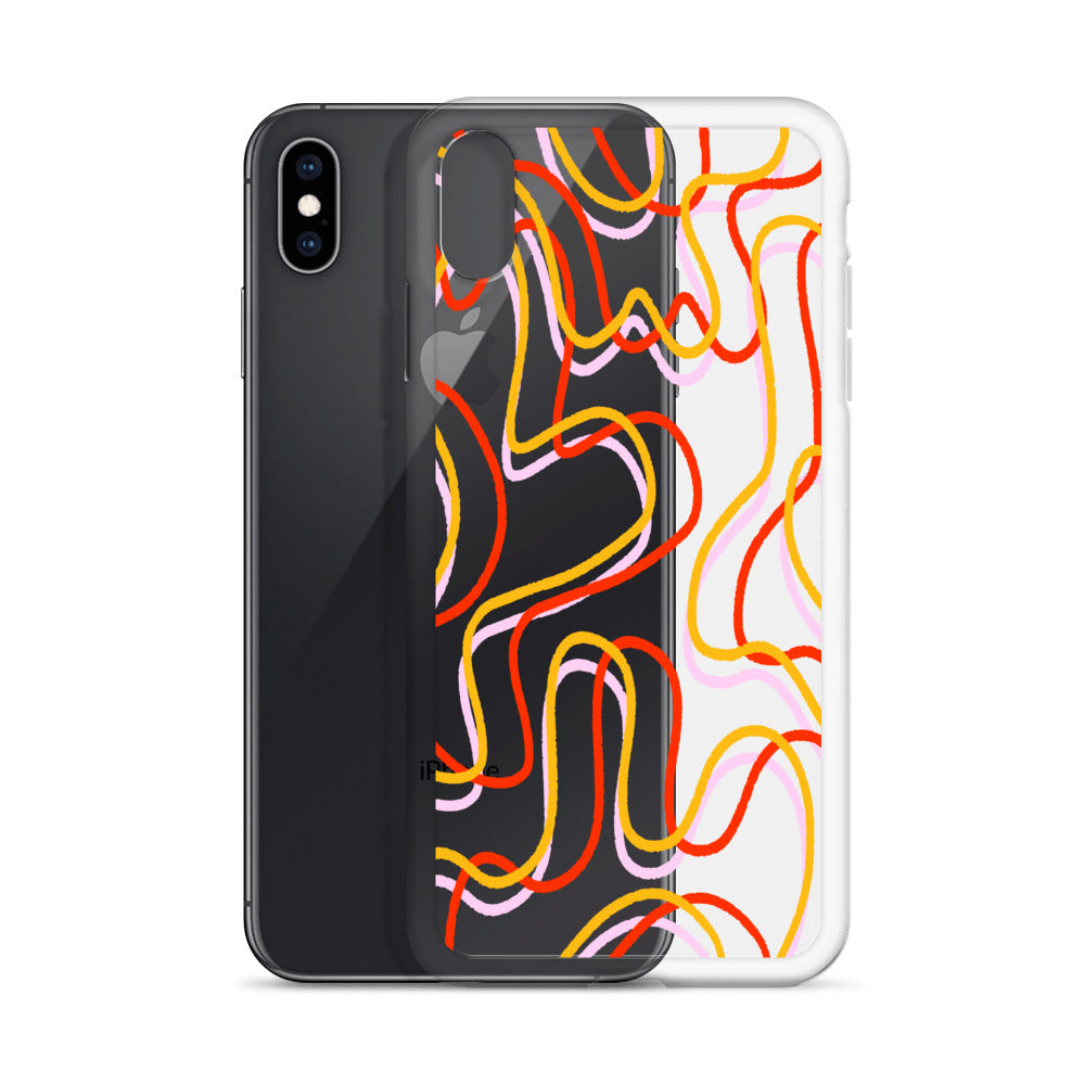Colorful Line Art iPhone Case - HypeSheriff