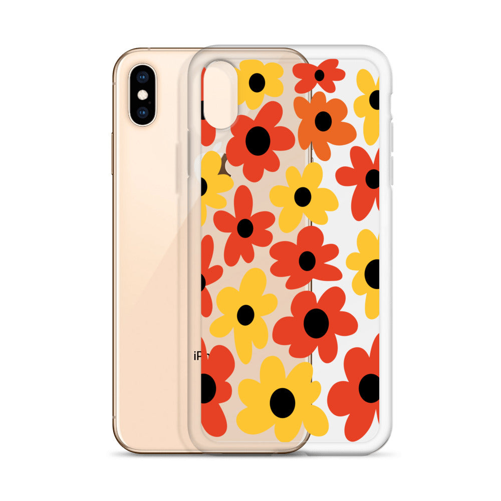 60s Flowers iPhone Case - HypeSheriff