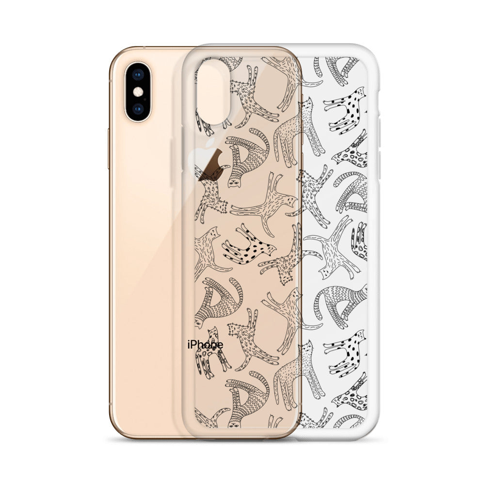Funny Drawing Cats iPhone Case - HypeSheriff