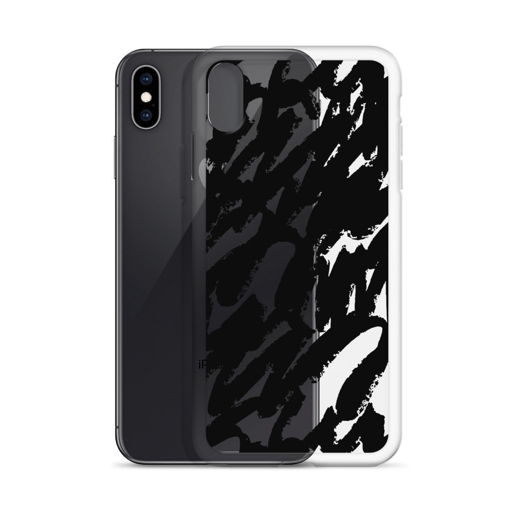Black Abstract Ink iPhone Case - HypeSheriff