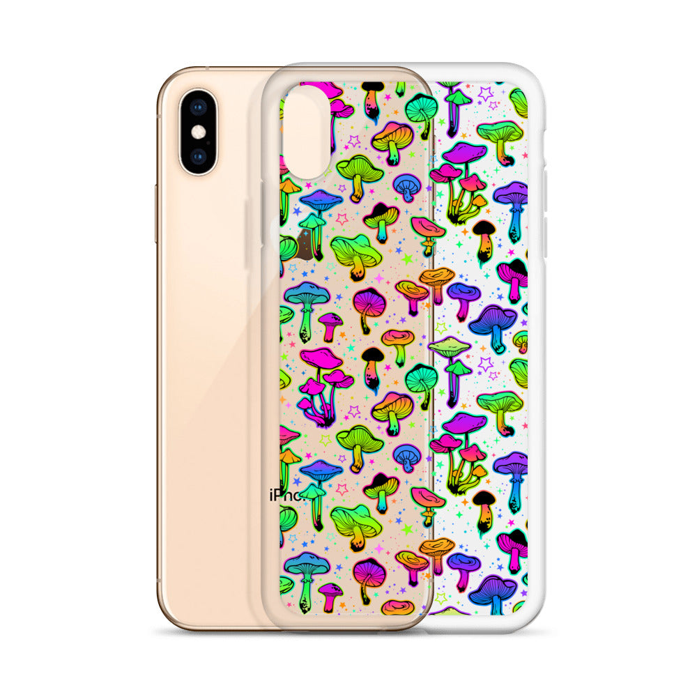 Psychedelic Mushroom iPhone Clear Case - HypeSheriff