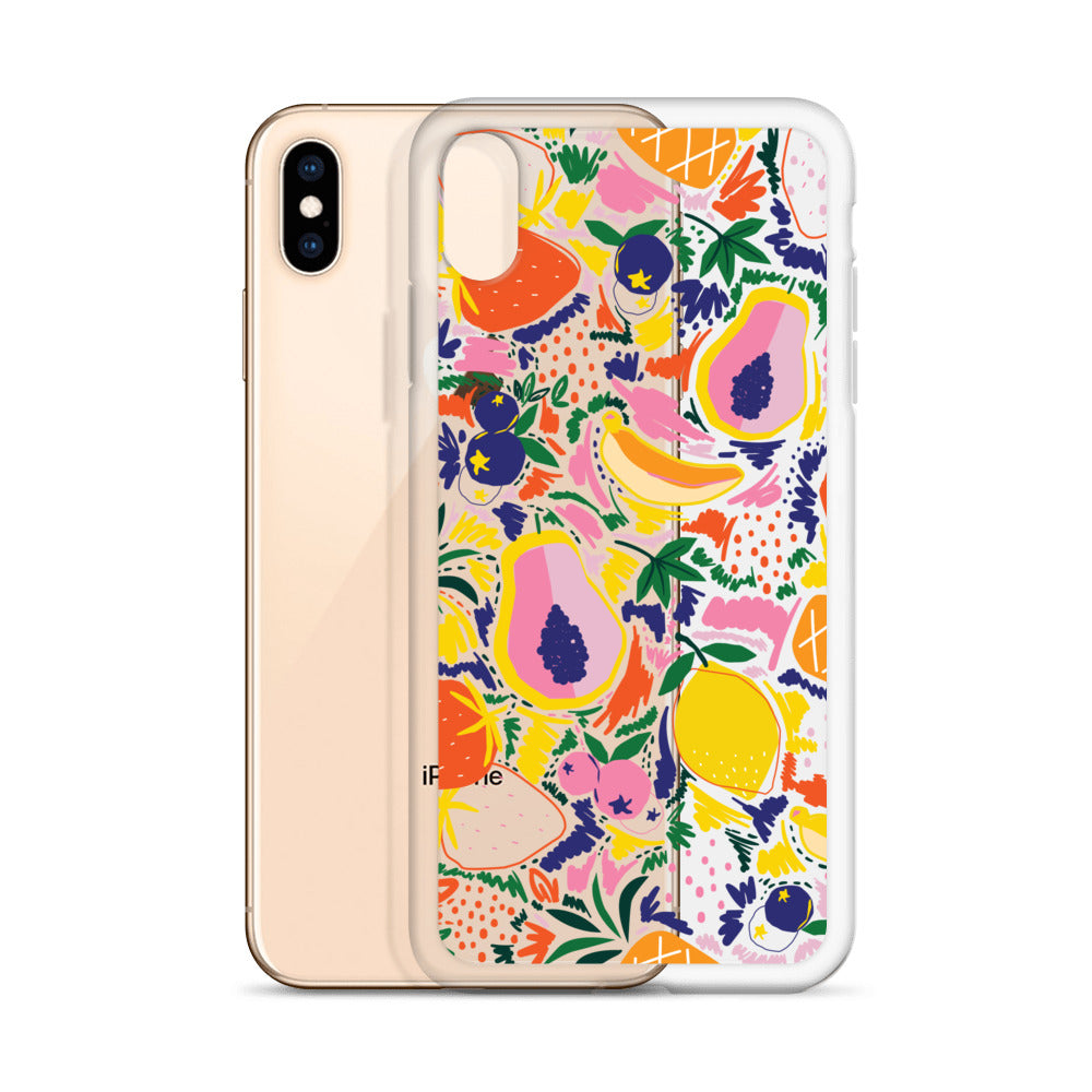 Colorful Tropical Fruit iPhone Clear Case - HypeSheriff
