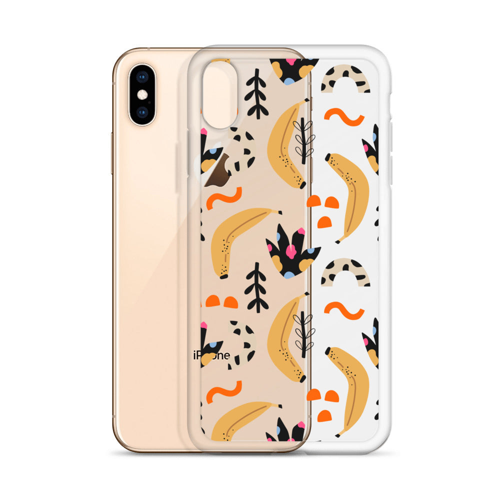 Abstract Banana Art iPhone Clear Case - HypeSheriff