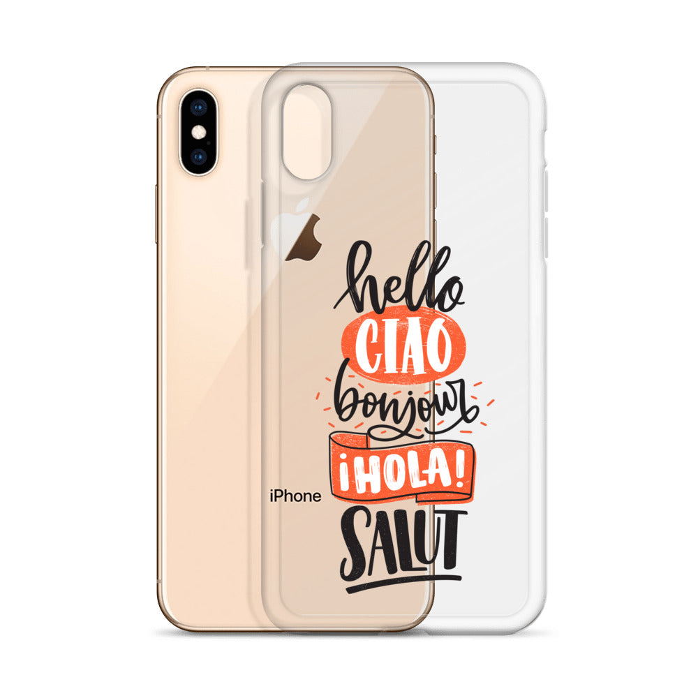 Hello Ciao Hola iPhone Case - HypeSheriff