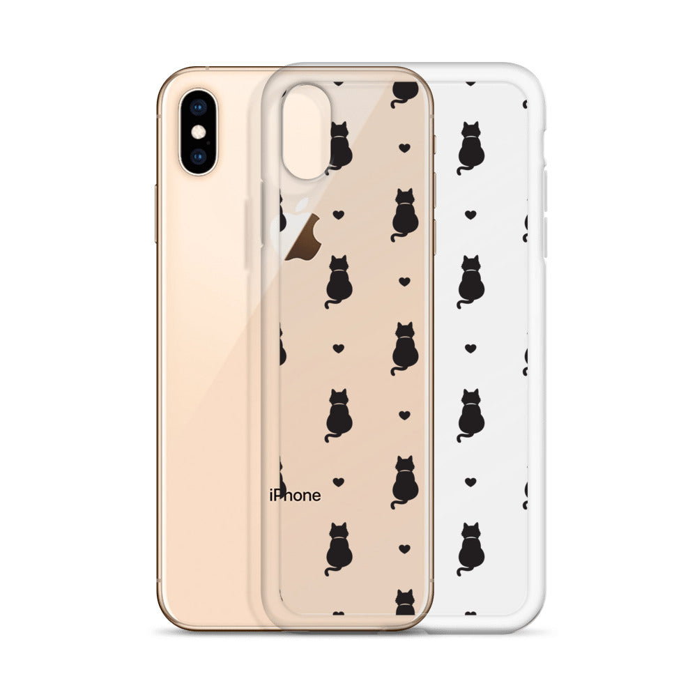 Tiny Black Cats Pattern iPhone Case - HypeSheriff