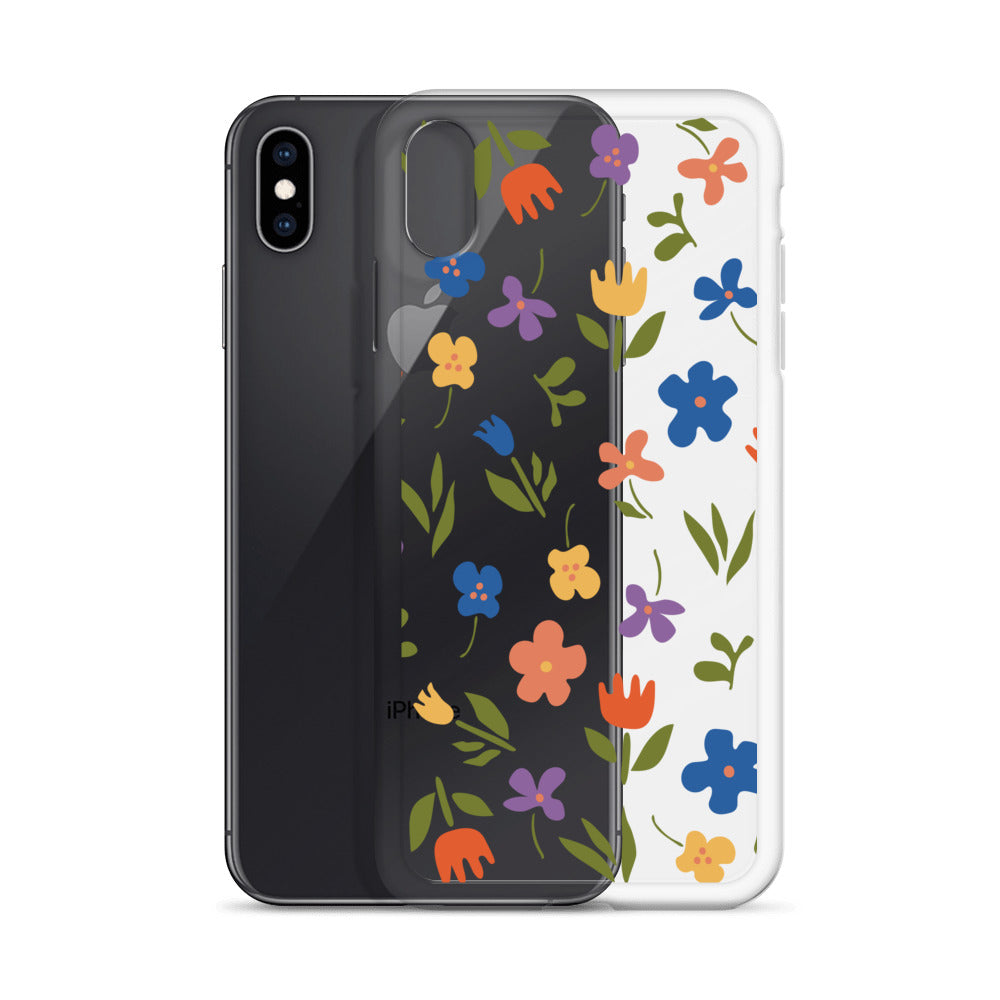 Retro Minimalist Floral Pattern iPhone Case - HypeSheriff