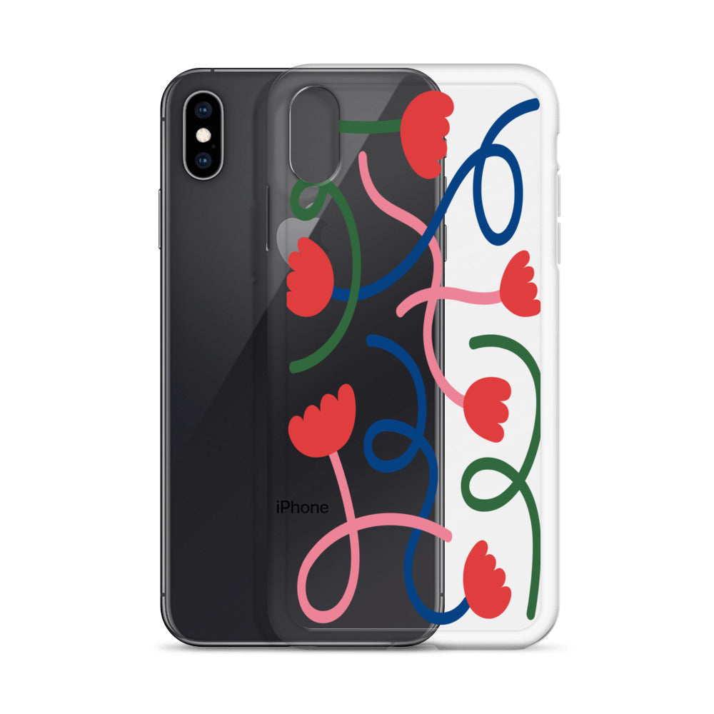 Colorful Botanical Clear iPhone Case - HypeSheriff
