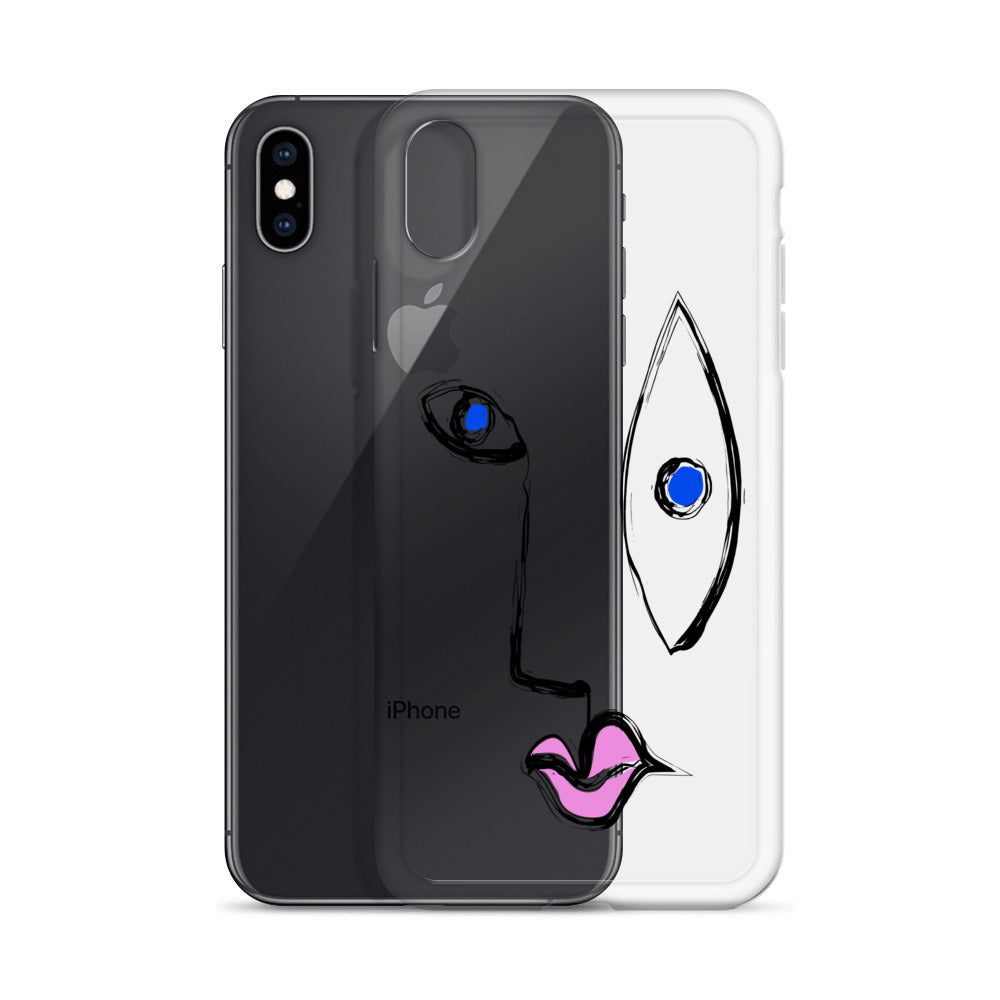 Picasso Face Line Art iPhone Case - HypeSheriff