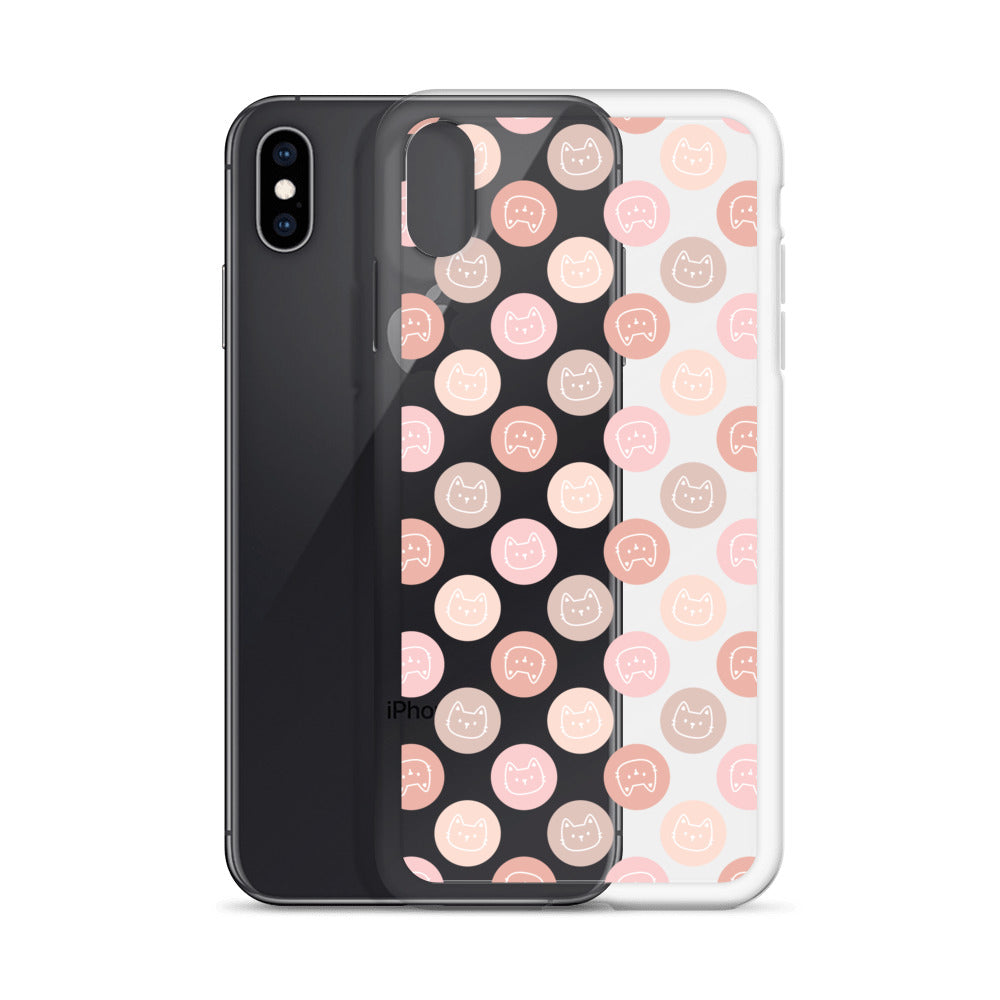 Cute Pastel Cat Pattern iPhone Case - HypeSheriff