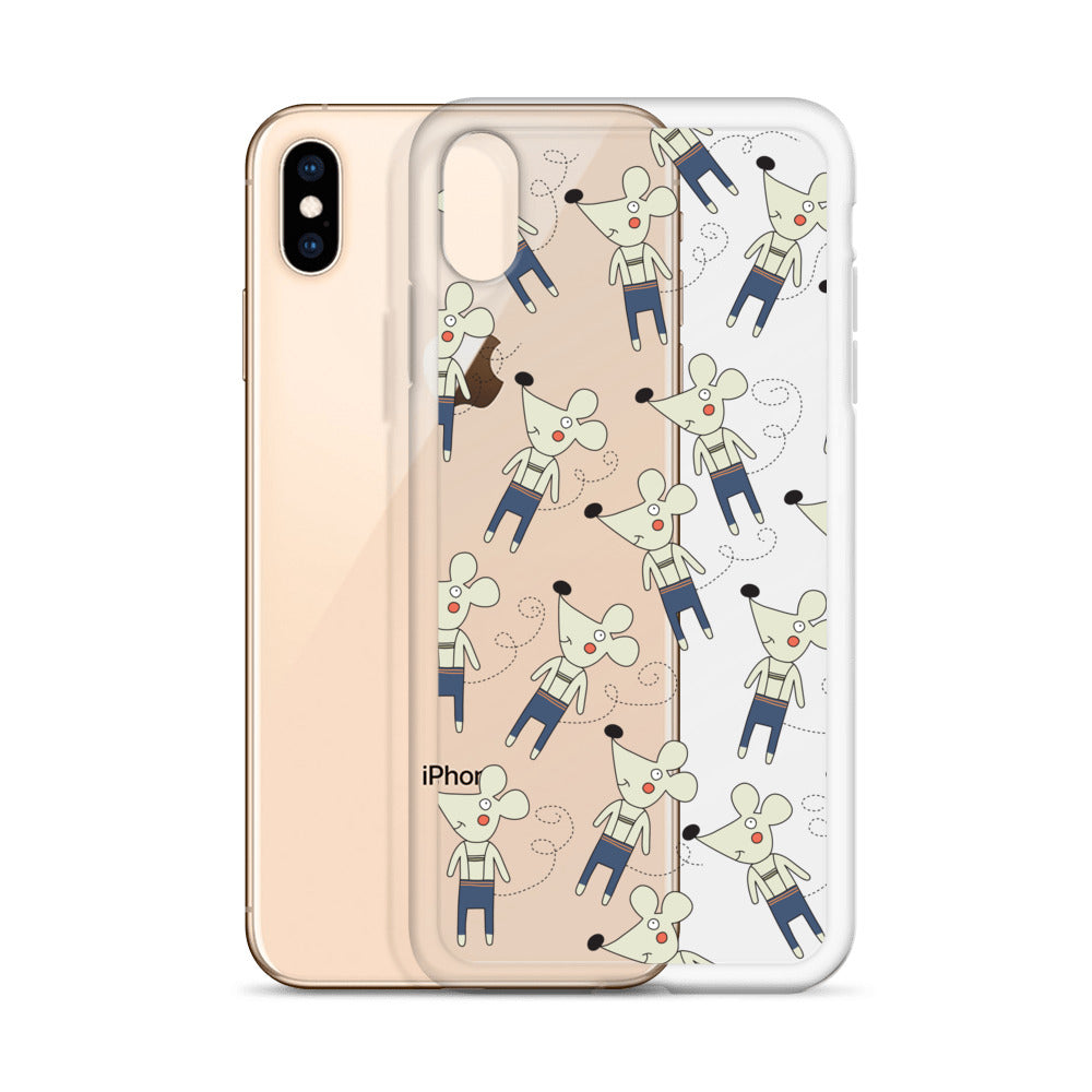 Funny Cartoon Mouse Pattern iPhone Case - HypeSheriff