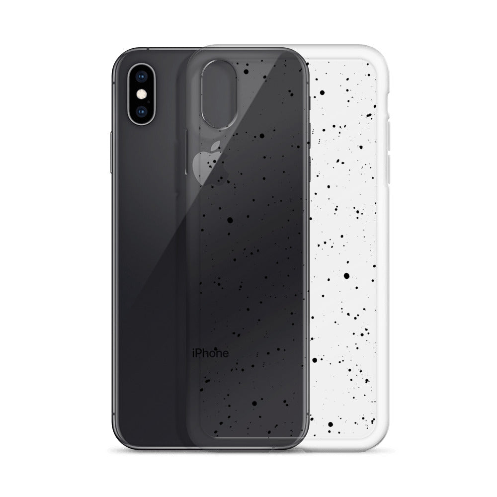 Black Ink Dots Pollock Inspired iPhone Case - HypeSheriff