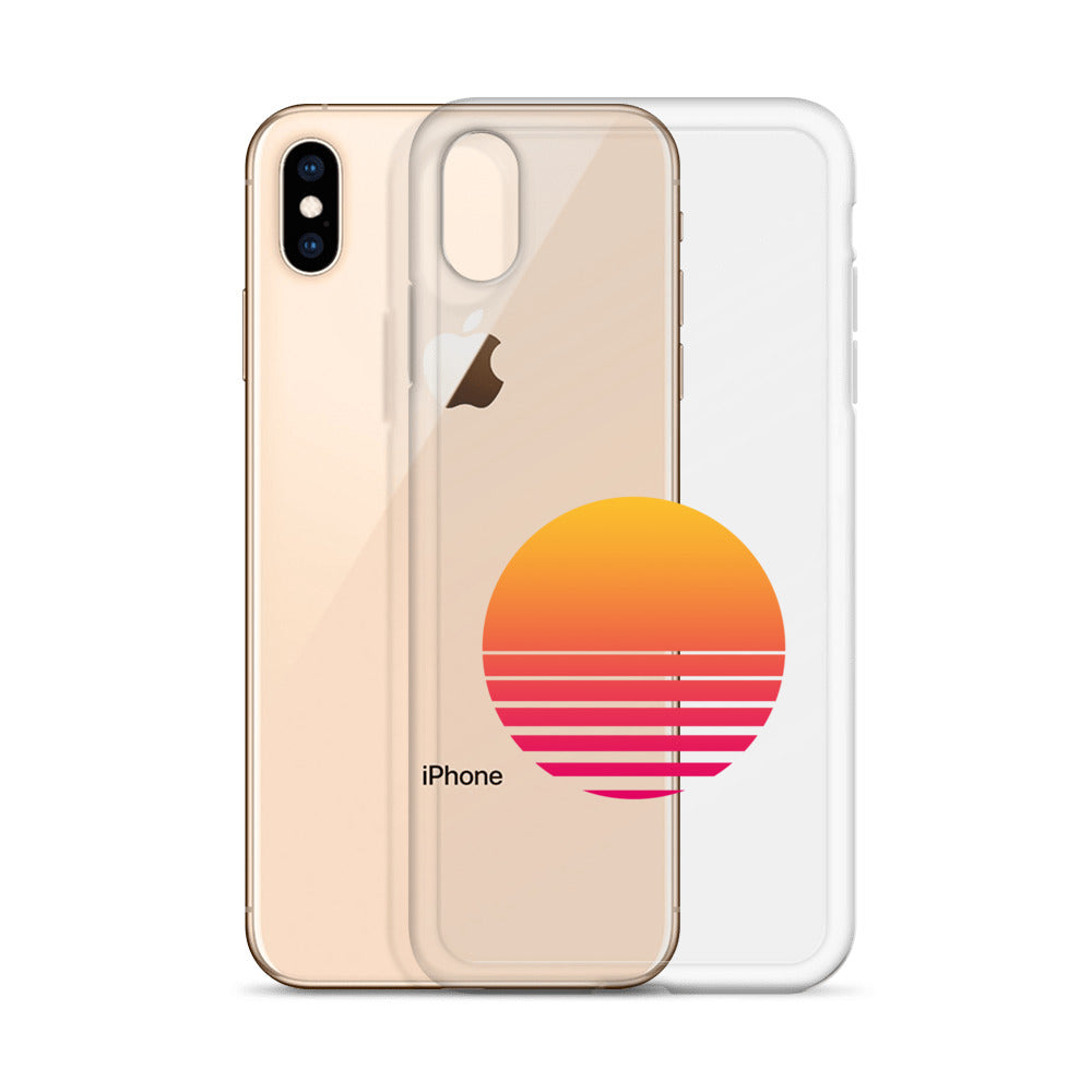 Cyberpunk Sunset Clear iPhone Case - HypeSheriff