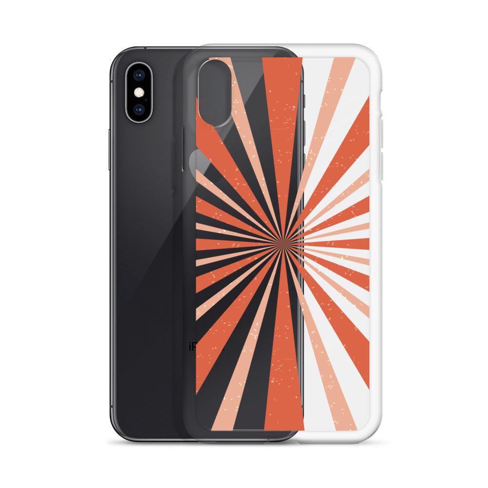 Retro Peach Rainbow 70s iPhone Case - HypeSheriff