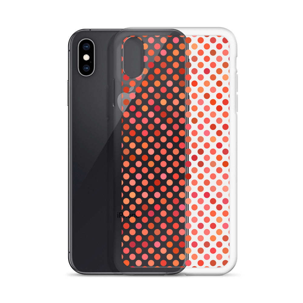 Red Polka Dots Pattern iPhone Case - HypeSheriff