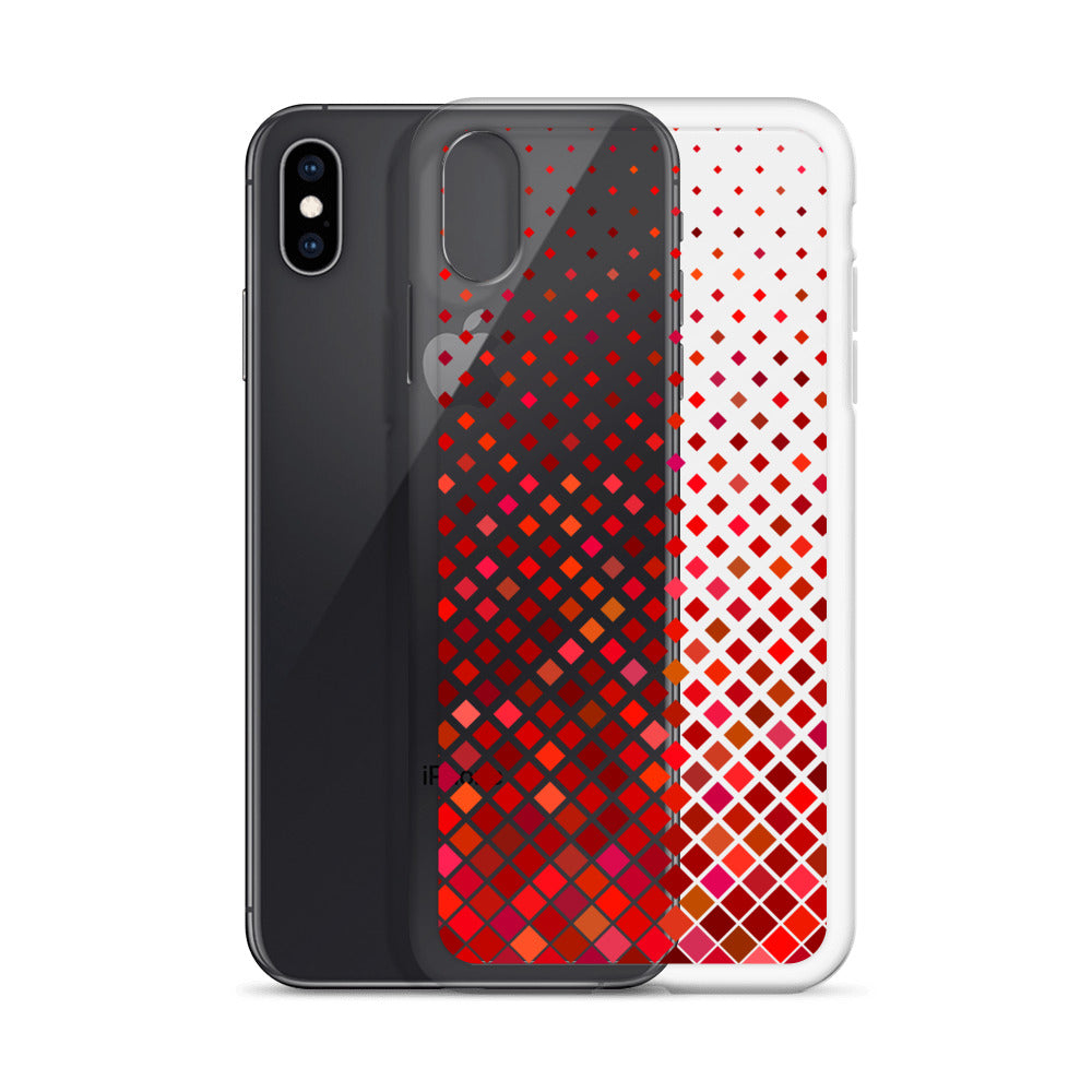 Red Geometric Modern Pattern iPhone Case - HypeSheriff