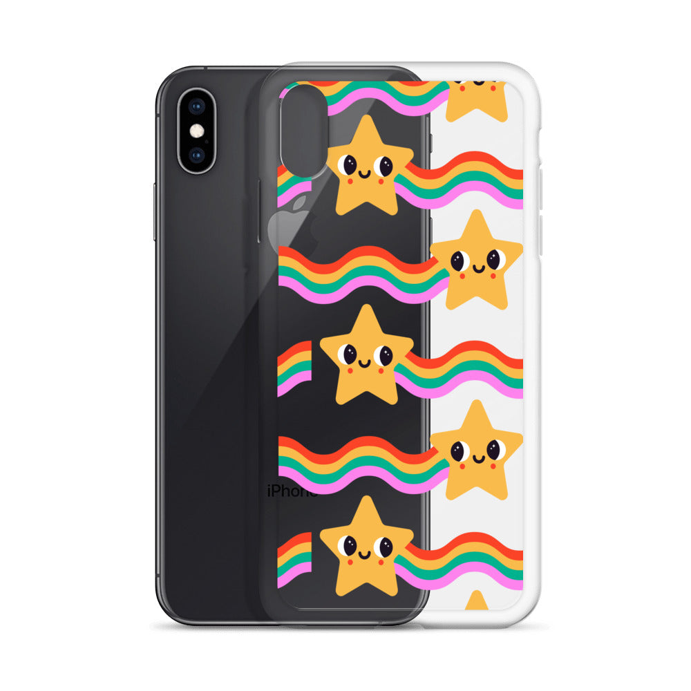 Happy Comet Rainbow iPhone Case - HypeSheriff