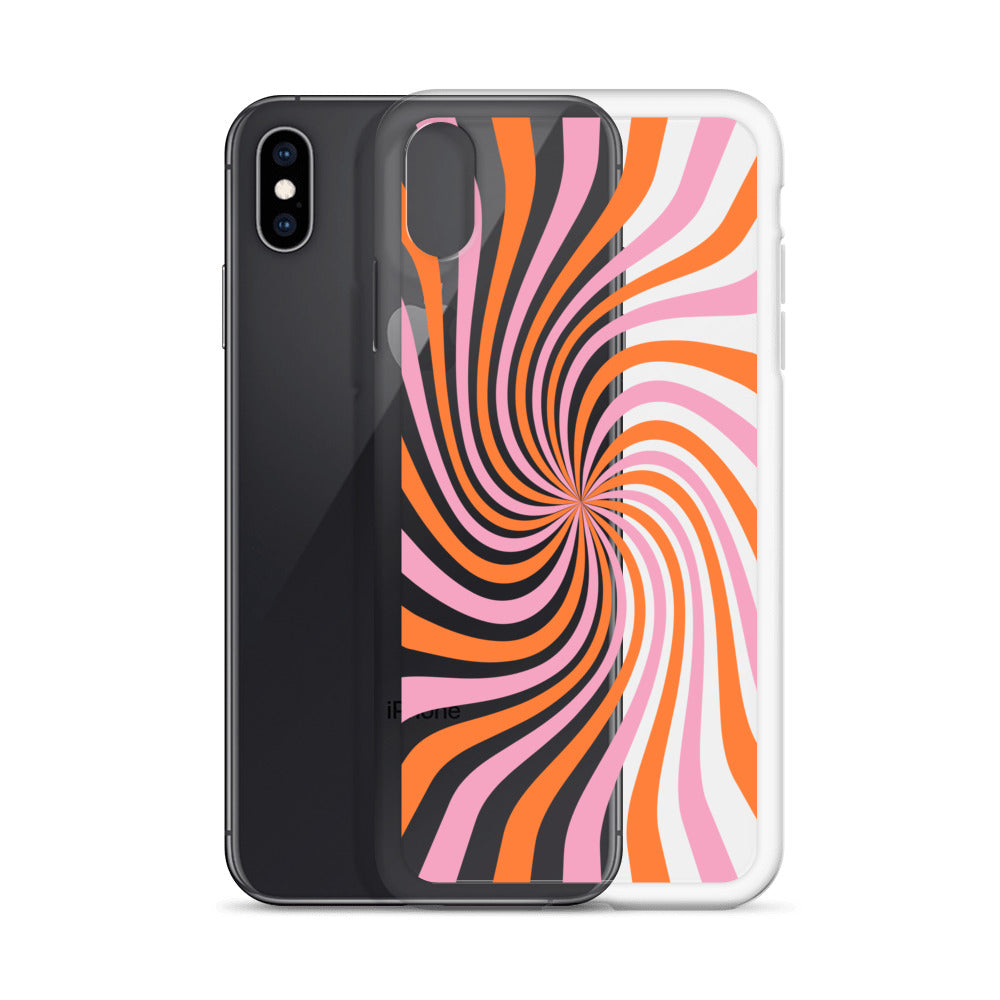 Retro Sunshine Swirl Pattern iPhone Case - HypeSheriff