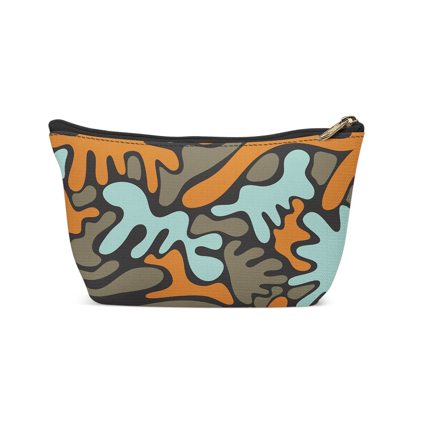 Floral Make-up Bag with Abstract Pattern - HypeSheriff