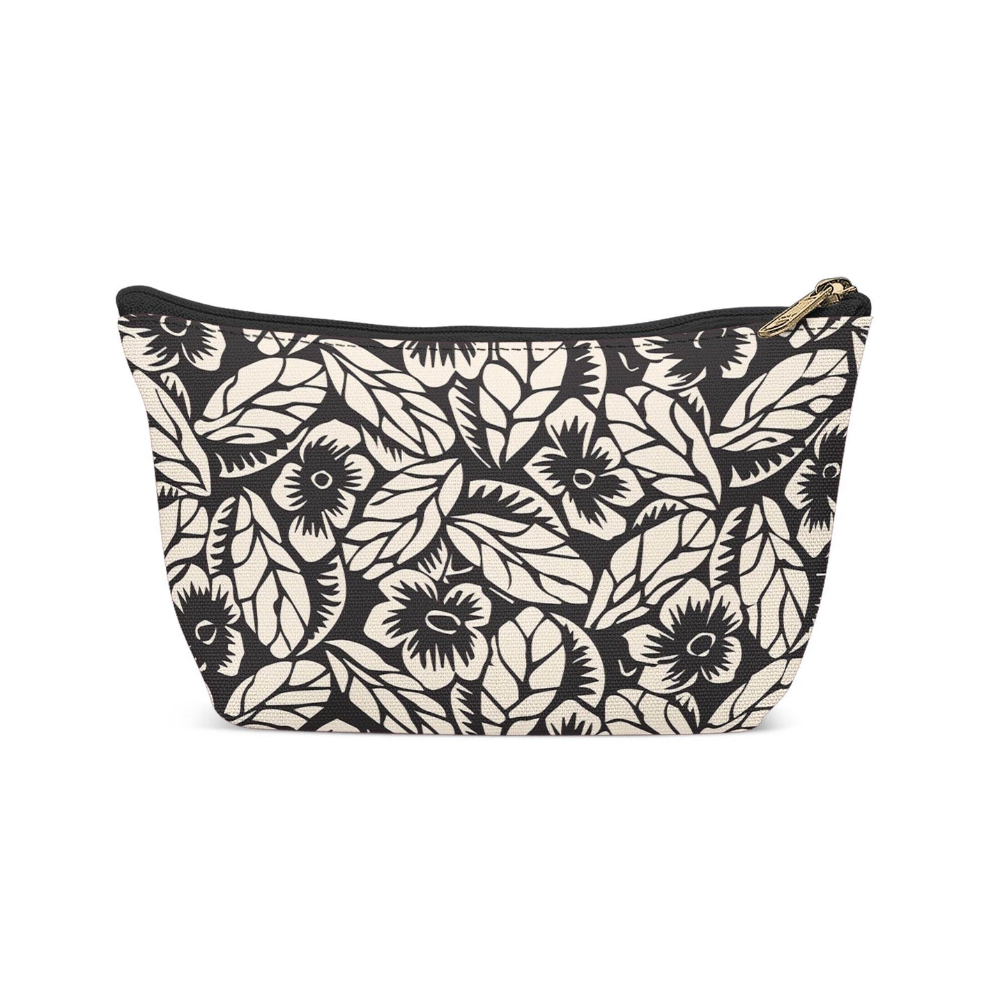 Floral Linocut Make-up Bag - HypeSheriff