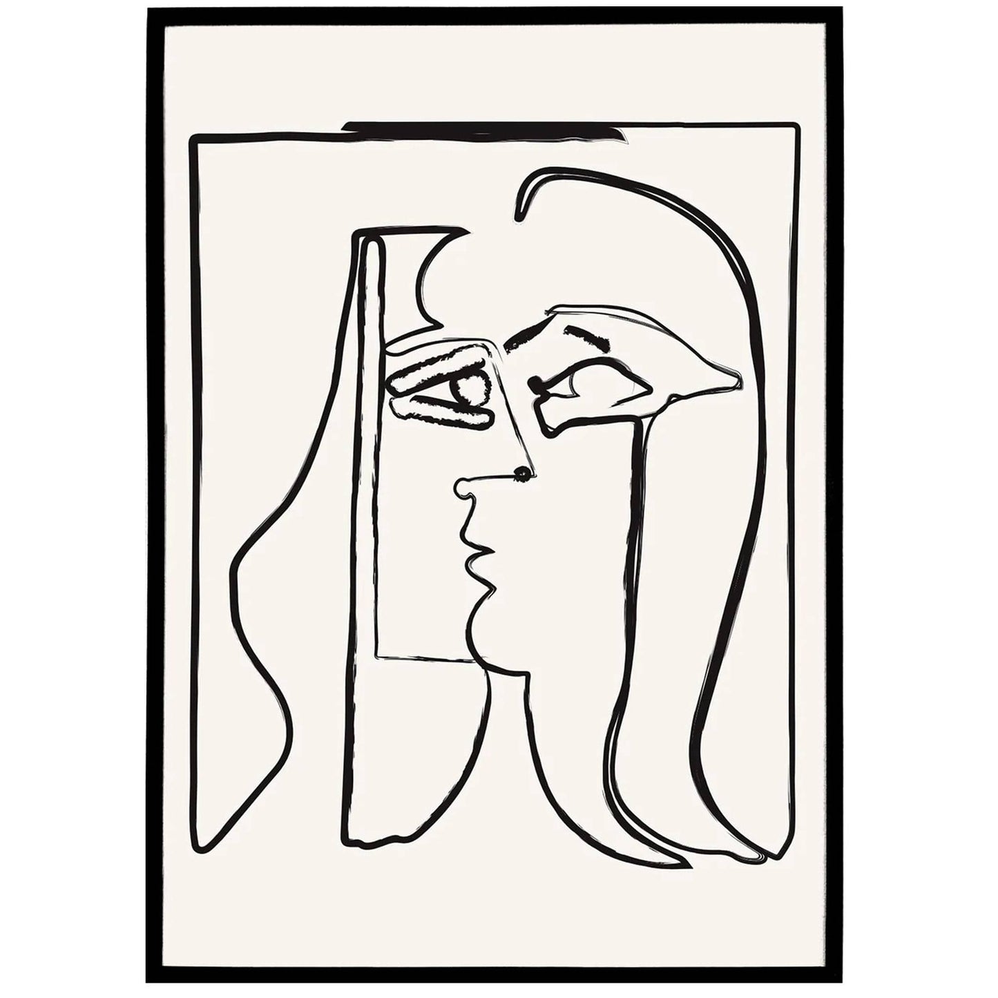 Line Art Picasso Homage Poster - HypeSheriff
