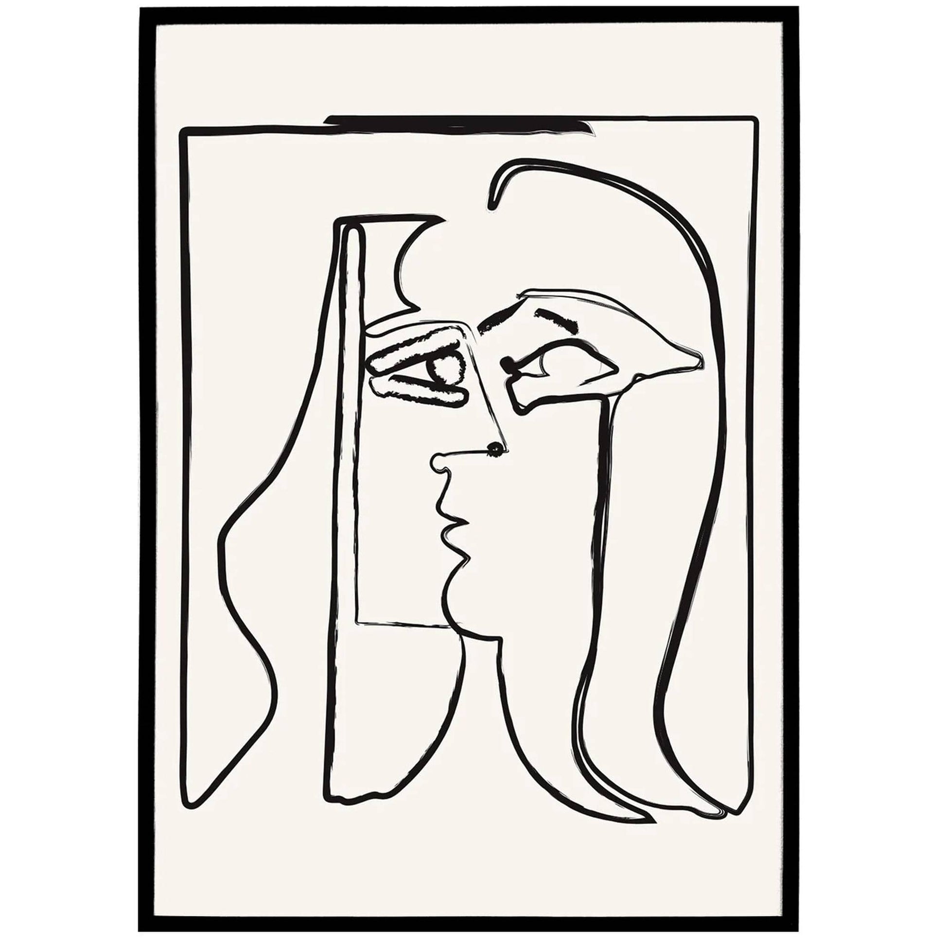 Line Art Picasso Homage Poster - HypeSheriff